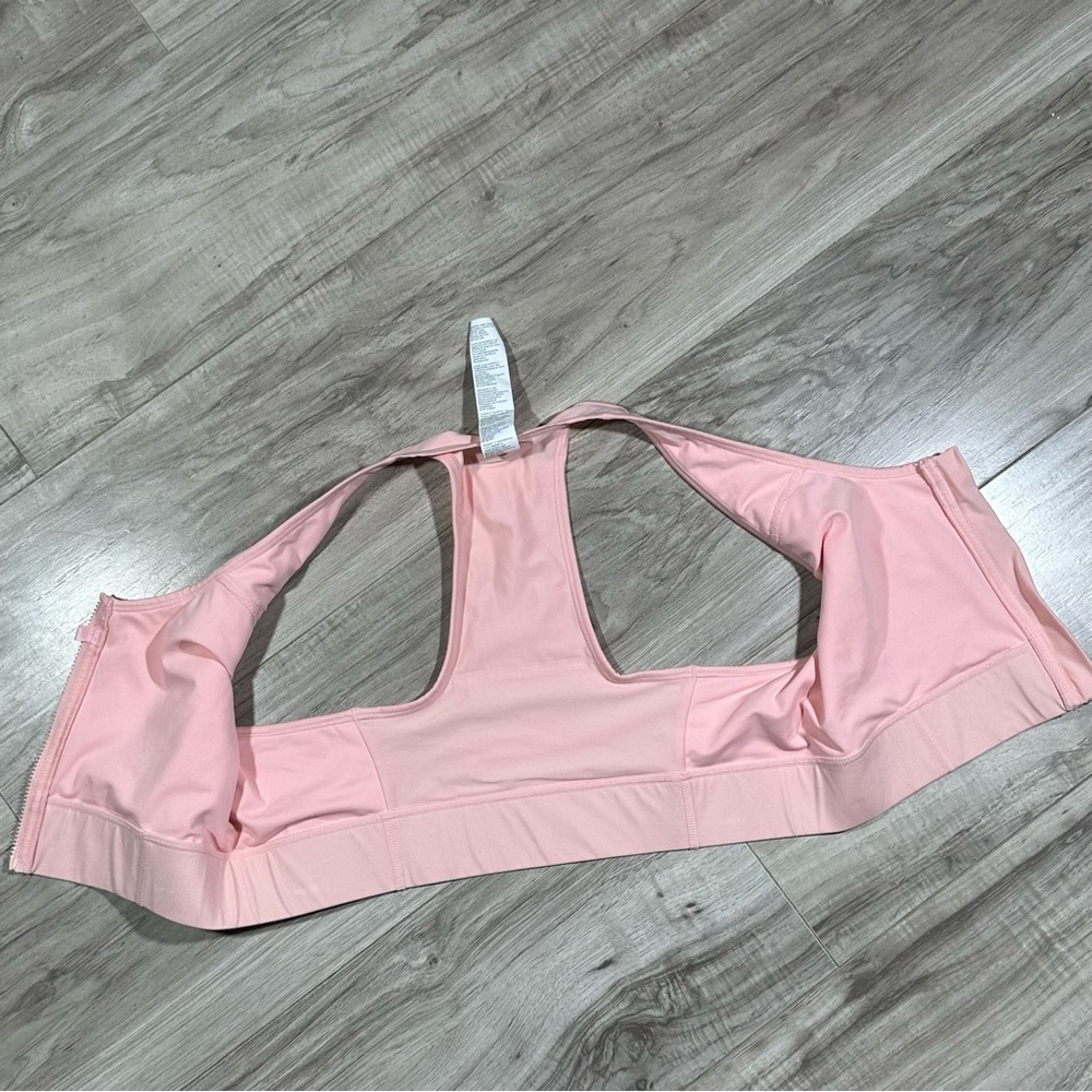FABLETICS Light Capri Coral On-The-Go Zip Medium Impact Sports Bra L - Picture 11 of 11